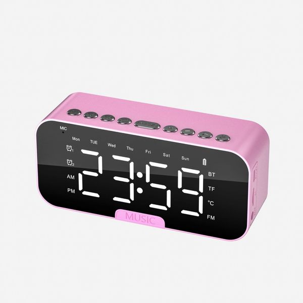 Outdoor Small Sound System Bluetooth Speaker P Clock Alarm Clock Sound System Desktop Gift Card Intelligent Voice Speaker Waterproof Subwoofer