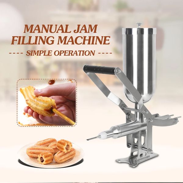 Manual pie puff cream filling machine for churros and sauce stuffing