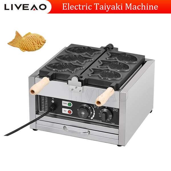 Korea Taiyaki Maker Fish Shape Waffle Maker Electric Baking Machine Electrothermal Snack Equipment