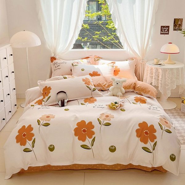 Winter Simple and Cute Flower Duvet Cover