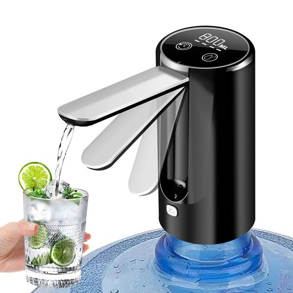 5 Gallon Bottle Water Dispenser Foldable Pump Portable Electric Drinking Low Noise Digital Display 241205