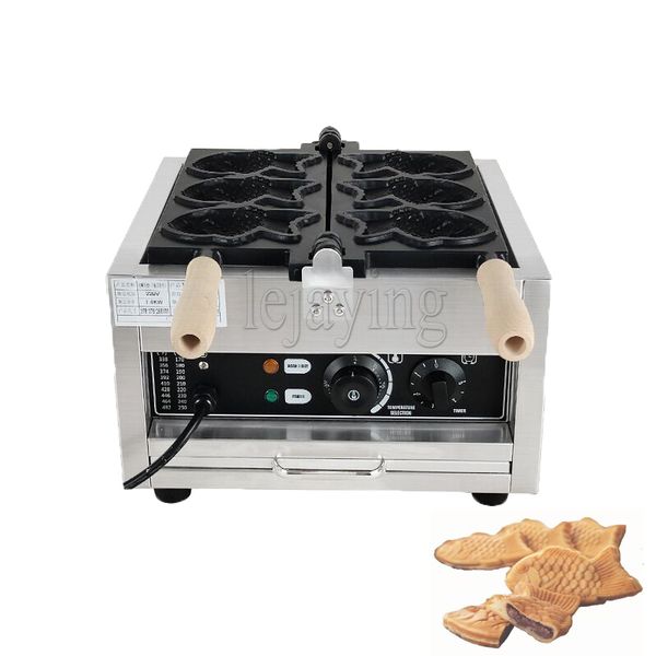 Commercial-grade open-mouth fish waffle maker with nonstick stainless steel coating for taiyaki snacks