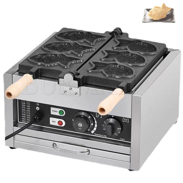 Commercial Electric Nonstick Fish Type Waffle Machine Non Stick Taiyaki Maker Sea Bream