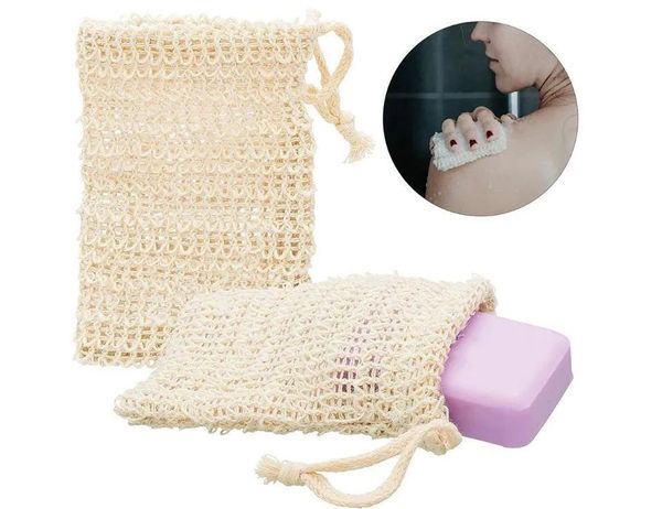 Exfoliate and cleanse with this eco-friendly sisal soap saver and bath brush combo