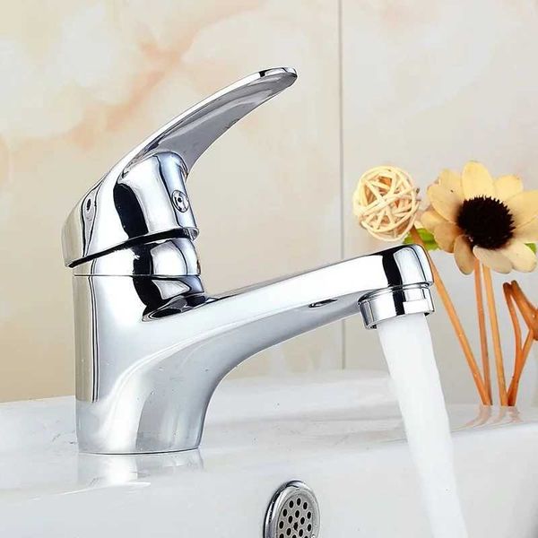 Basin Faucet Single Cold Sink Faucet Bathroom Faucet Chrome Single Handle Hole Bathroom Kitchen Basin MixerC241225