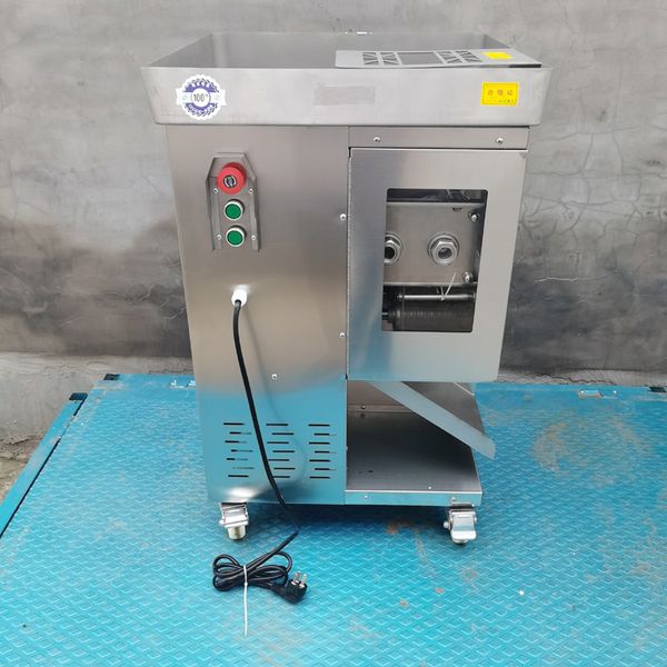 Fully automatic electric meat cutter for both commercial and home use, combining mincing and stuffing functions