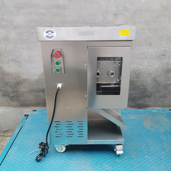 250W electric meat slicer with stainless steel 3mm blades for home and commercial kitchen use
