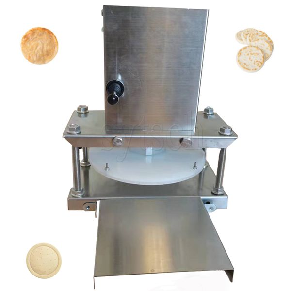 Commercial electric machine for pressing pizza dough, flour tortillas, and rolling dough sheets