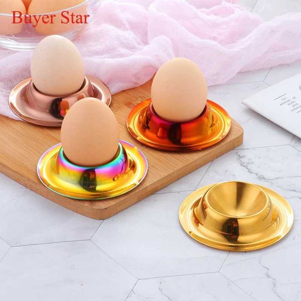 Boilers Gold Cup Stainless Steel seat spoon set Metal Holder for Raw/Hard Boiled Egg Household Kitchen gadget restaurant S247114 S247117