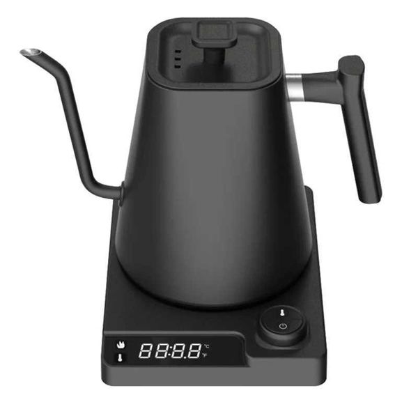 110V/220V Electric Kettle 1.0L Gooseneck Manual Brewing Coffee Pot 1200W Fast Heating Temperature Control Pot Stainless Steel Lining Y241102