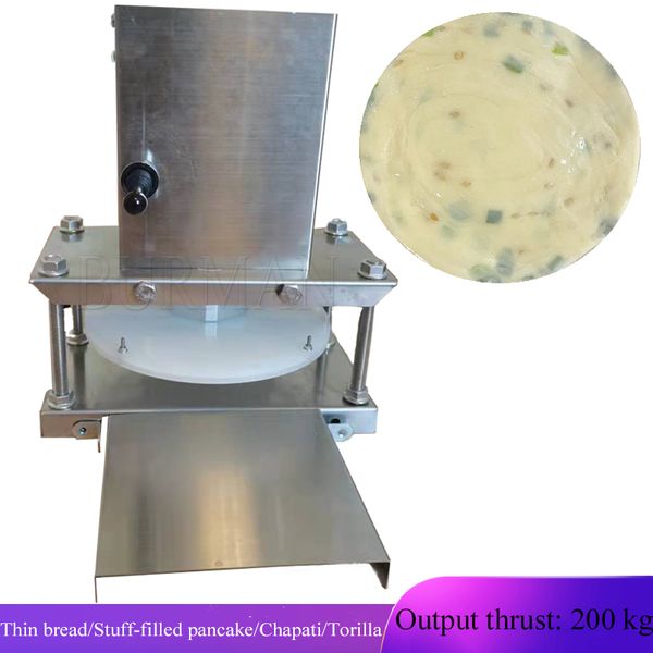 Stainless steel electric pizza press for dough, ideal for snack bars