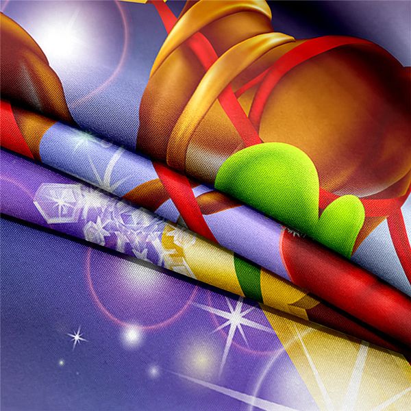 Christmas Carriage 0.9/1.2/1.5/1.8/2.0m Digital Printed Polyester Bedding Set with Matching Pillowcases