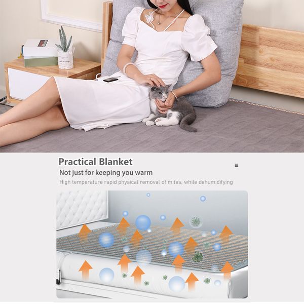 180x130cm Electric Blanket Double Heater for Room Winter Warmer Heating Pad Electric Blanket Bed 2 Speeds Body Foot Warmer