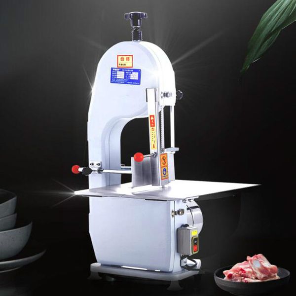 Small electric bone cutter for frozen meat, commercial food processing bone saw machine