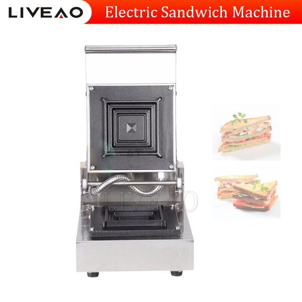 Electric Commercial Customized Toaster Machine For Small Business Idea Industrial Pocket Square Waffle Sandwich Burger Makers