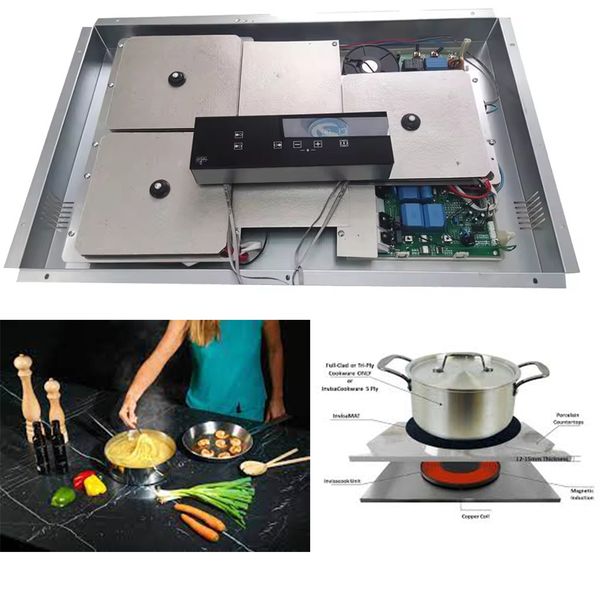 3-Burner Induction Cooker Hidden Type Induction Hob Induction Cooktop