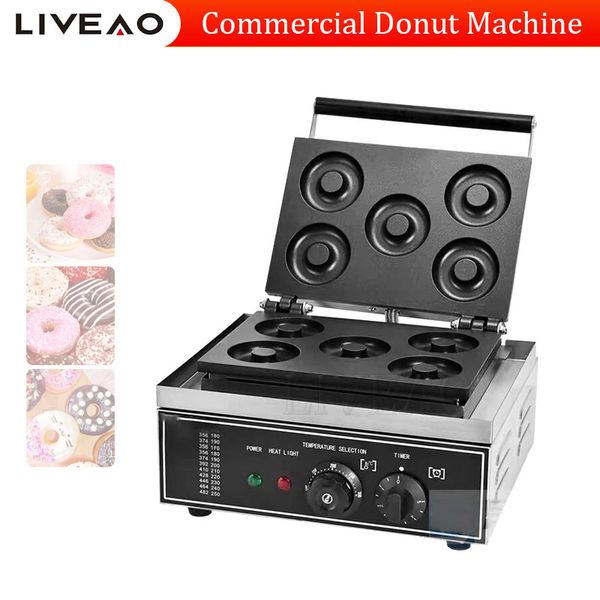 Popular Kitchen Commercial Automatic 5 Pieces Small Donut Machine For Sale