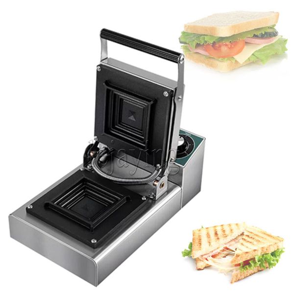 Stainless steel electric sandwich maker with temperature control for home or commercial use