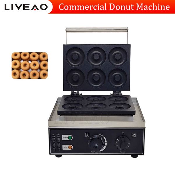 Electric Donut Maker 1550W Commercial Doughnut Machine With Non-Stick Surface Double-Sided Heating Waffle Doughnut Machine