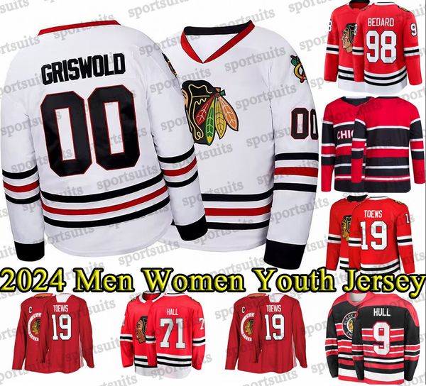 00 Griswold 2024-25 New season White movie Hockey Jersey #17 Jones Foligno #88 Patrick Kane customized men women youth jerseys BlackhawksS j