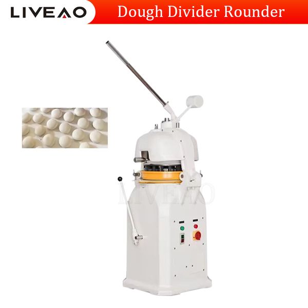 Industrial-grade electric pizza dough divider and rounder for bakeries