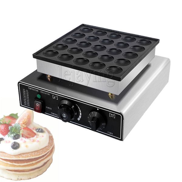 Electric Dutch Pancake Maker with 25 mini holes for waffles, muffins, and non-stick grilling