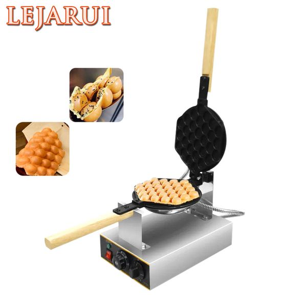 1400W round non-stick waffle maker with rotatable design and stainless steel body