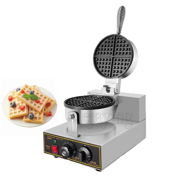 Commercial-grade stainless steel electric waffle and muffin baking machine with non-stick surface, 1200W power