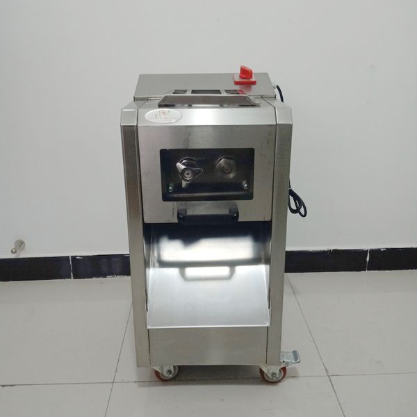 Commercial-grade electric meat slicer with stainless steel construction for home use, available in 110V and 220V models