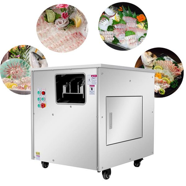 Multi-Function Oblique Cut Fish Fillet Machine Automatic Meat Slicer Fish Sashimi Slicing Maker