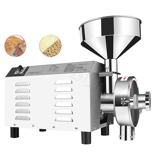 High-capacity stainless steel commercial grinder for powder, spices, and grains