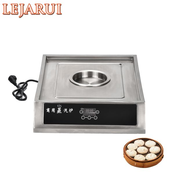 Electric steamer for home use, stainless steel design, perfect for making rice noodle rolls, buns, and vermicelli