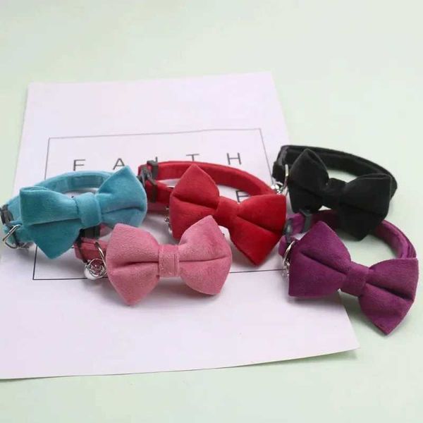 pet collars pet bow and bell collars cute cat collars pet supplies multi-color adjustable pet dressing tools pet accessories y241012