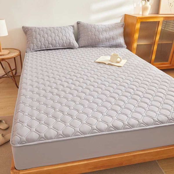 Waterproof solid-color elastic mattress cover for single or double beds, new arrival Z241018