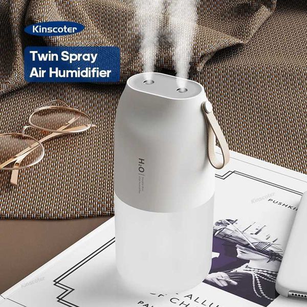 KINSCOTER portable dual 300ml cold fog diffuser 2000mAh car USB mini air humidifier Y241029