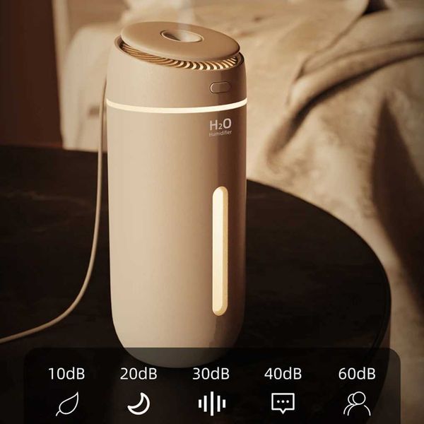 Portable 400ml air humidifier aromatherapy humidifier suitable for automobile USB spray LED color night light humidifier Y241104