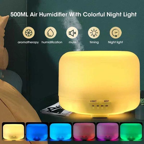 500ML air humidifier color night light 6H timing essential oil diffuser Ara diffuser USB humidifier Y241104