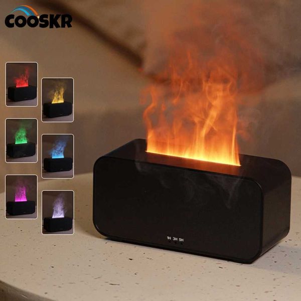 Humidifier Air Ara Desktop Mini Essential Oil Diffuser Color Flame Cold Mist Generator Y241029