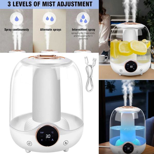 DayPlus 3L suitable for Bedro essential oil diffuser air humidifier with 3 modes and 7 color change lights Y241029