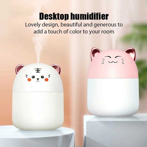 Mini Cute Air Humidifier Oil Humidifier He Bedro Off Ara Diffuser Enhancer Per Cool Mist Maker 250ML Y241104