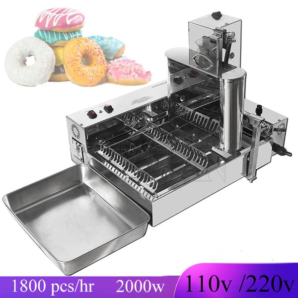 Commercial Electric 4 Rows Automatic Donut Maker Machine Mini Donut Fryer Machine