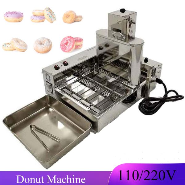 Commercial Fully Automatic Doughnut Maker Machine Electric 4 Rows Mini Circle Donut Fryer Machine