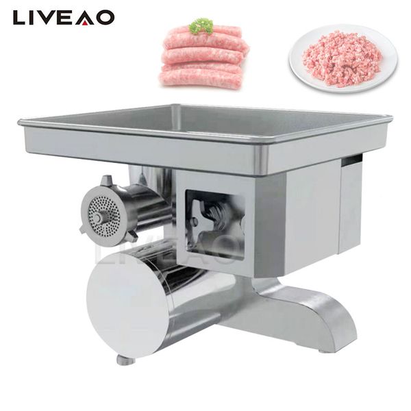 High-powered commercial meat grinder for household use, multifunctional with sausage filling and whipping capabilities