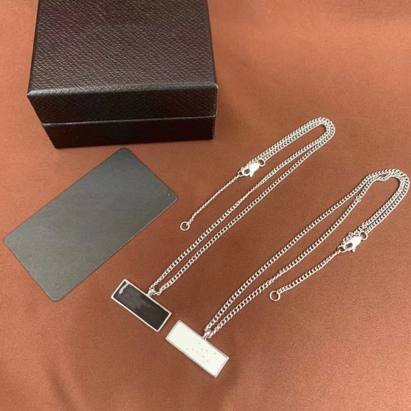Designer 925 silver-plated necklace for women featuring triangle lettering, motherly trendy punk styles, cool street fashion with enamel details  

(Note: The original string contained more than 5 ...
