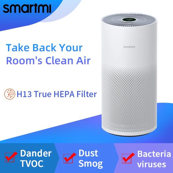 Air Purifiers Smartmi HEPA Purifier KQJHQ01ZM for Home Smart Cleaner CADR 400m?h Remove Pet Odor Smoke Dust TVOC Pollen PM25 231118