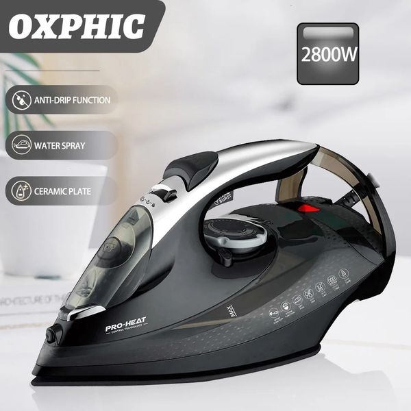 Garment Steamers 2800W Steam Iron for Clothes Electric Machine Handheld Cloth Steamer Home Appliance Ceramic Plate OXPHIC 231118