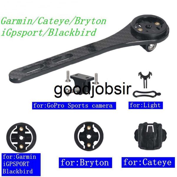 Image of Bicycle Computer Mount Full Carbon 3K Road MTB Bike handlebar Mount holder support for Garmin Cateye Bryton iGpsport Blackbird