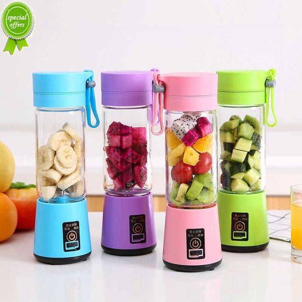 Update 380Ml 6 Blade Portable Blender Mini Juicer Electric USB Charging Mixer Juice Smoothie Maker Cup Bottle A Travel Kitchen