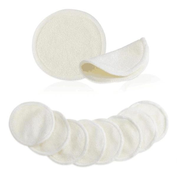 Velvet bamboo makeup remover pads that are soft, dirt-resistant, washable, and reusable for gentle beauty cleansing