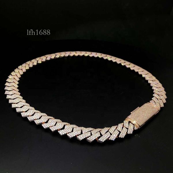 Factory Custom Cuban Chain Real S 9K 14K Gold Iced Out Moissanite Lab Grown Diamond Hip Hop Cuban Chain Necklace
Factory Custom Cuban Chain Real S 9K 14K Gold Iced Out Moissanite Lab Grown Diamond Hip Hop Cuban Chain Necklace